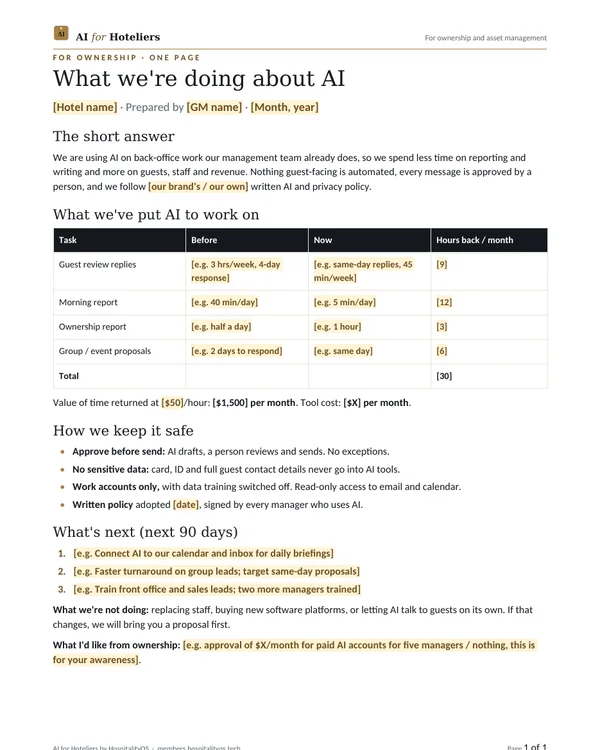 Ownership AI One-Pager template