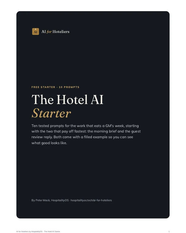 Cover of The Hotel AI Starter
